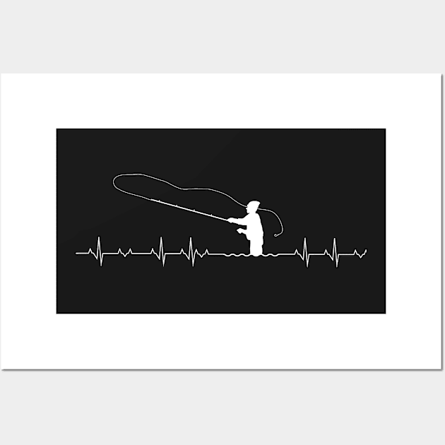 Fishing HeartBeat Wall Art by captainmood